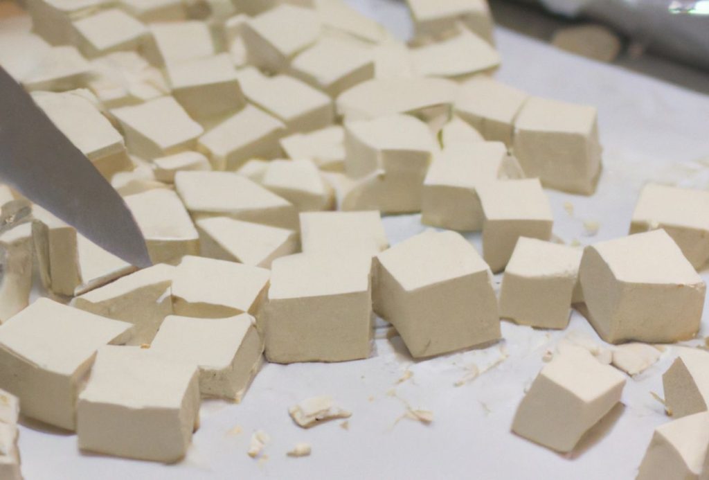 Cutting the tofu