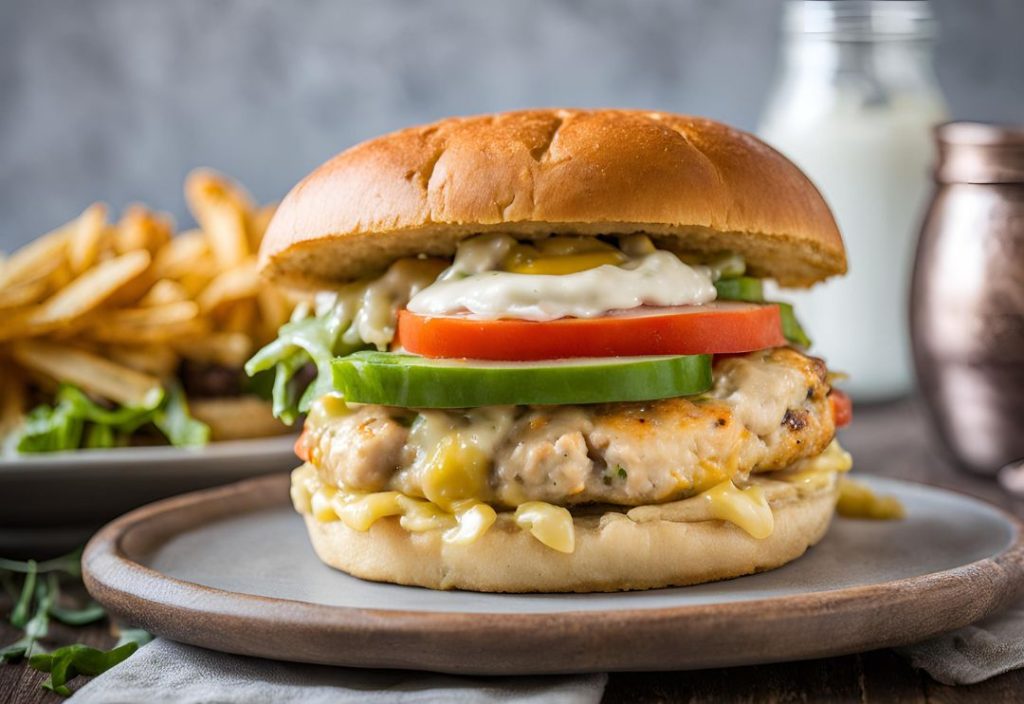 Chicken Pot Pie Burger recipe