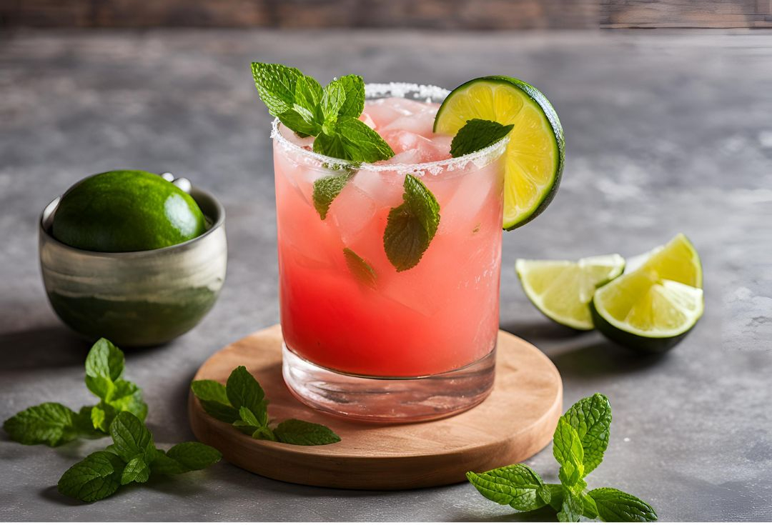 Watermelon Mint Margarita Mocktail