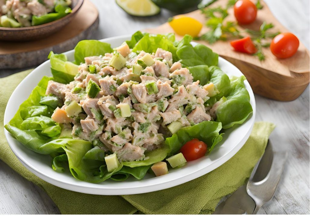 Serving with lettuce