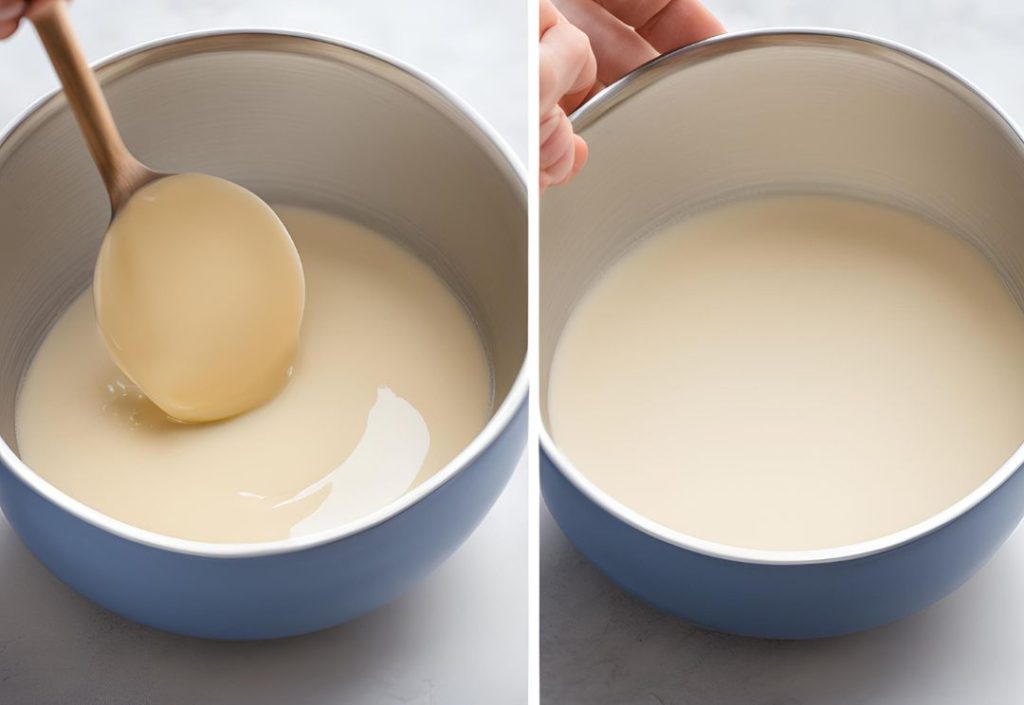 Adding yeast and milk