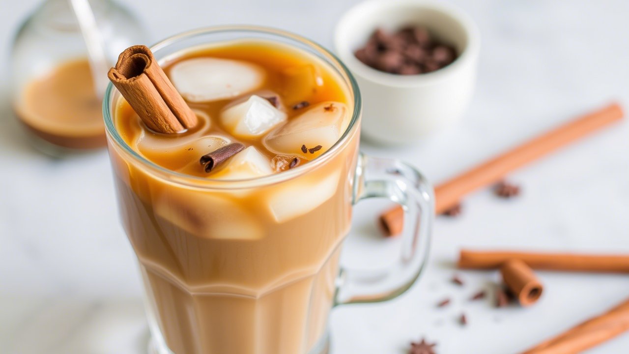 Iced Coffee with Cinnamon and Vanilla Recipe